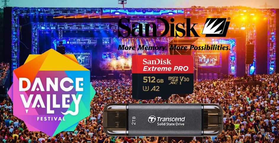Van het festival Dance Valley bewaar je naderhand de beelden op een USB stick.